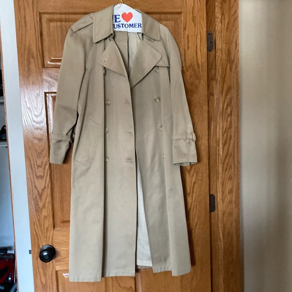 London Fog trench coat.
